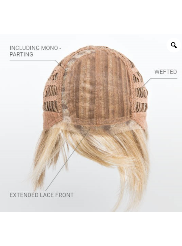 Warm Caramel Bronde Mono Top Parting Lace Front Synthetic Wigs-XYX04