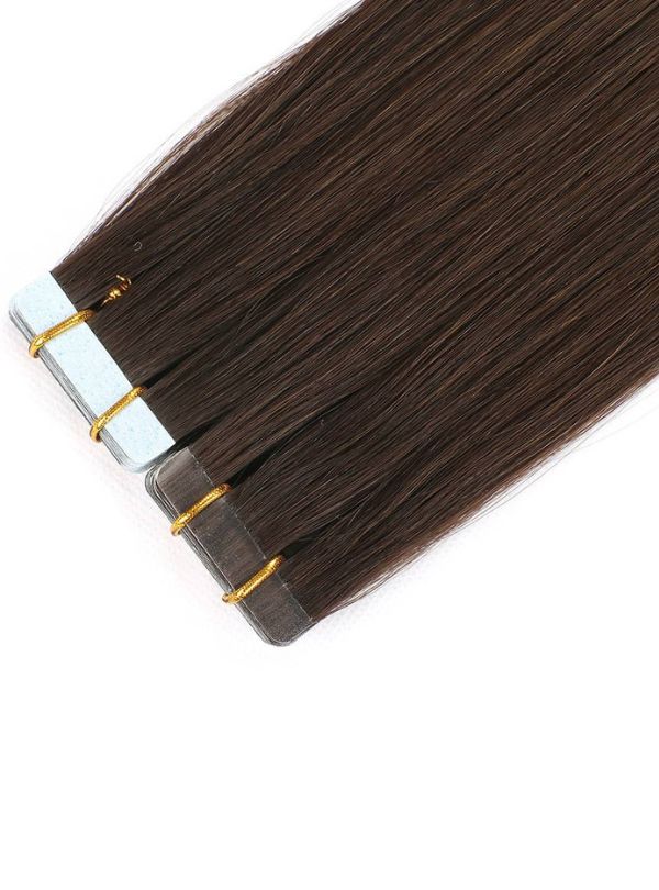 40pcs-100g Classic Chinese Virgin Hair Tape In Extensions-Dark Color