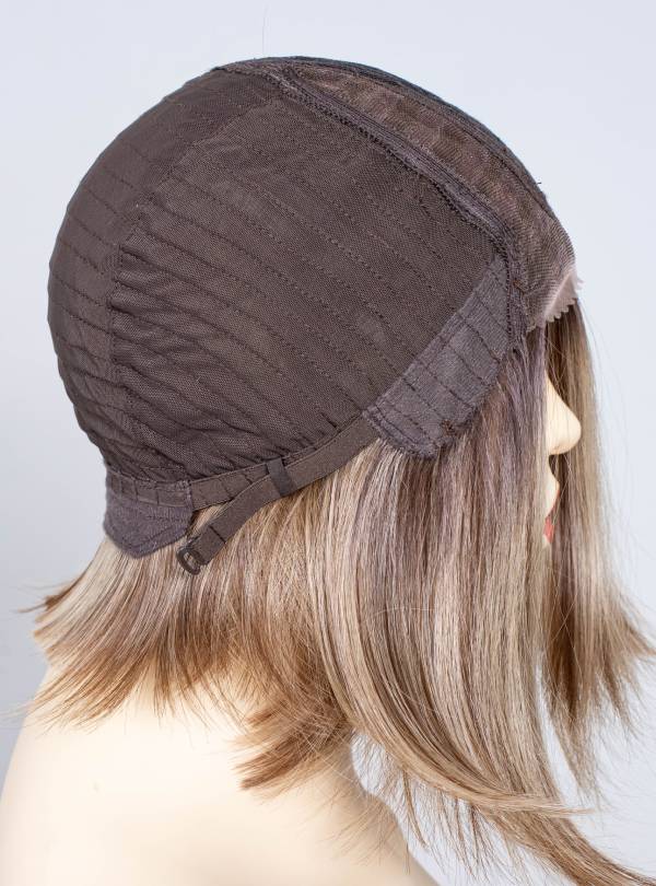 Blonde Highlight on Brown Bob Cut Small Hand Tied Synthetic Lace Wigs-SW003