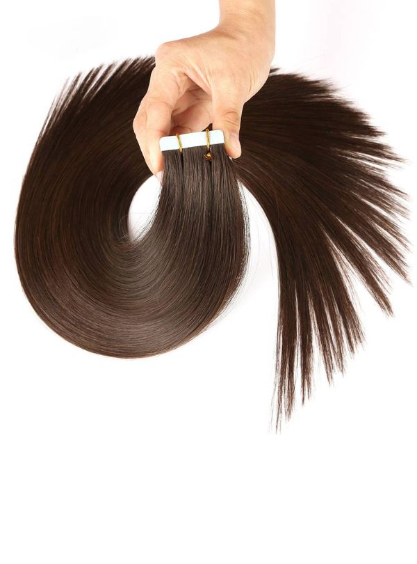 40pcs-100g Classic Chinese Virgin Hair Tape In Extensions-Dark Color