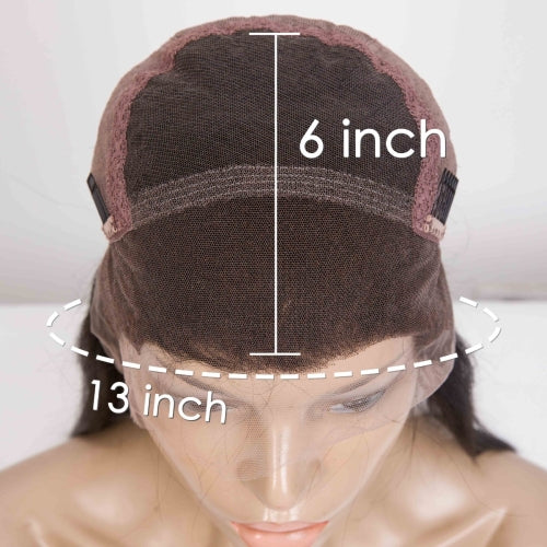 150% 13x6 Natural Black Lace Front Long Straight Wigs-LFS001