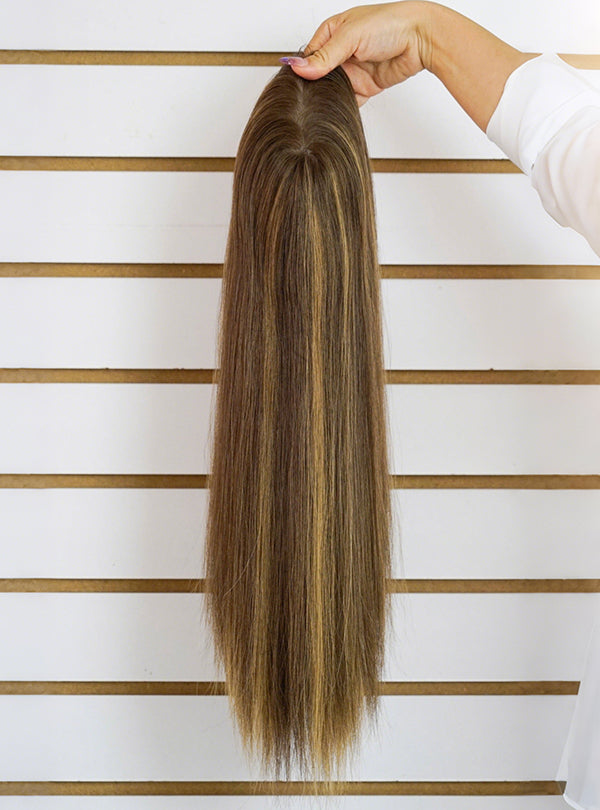 Brown Highlights Toppers Chinese Virgin Hair - TLW007