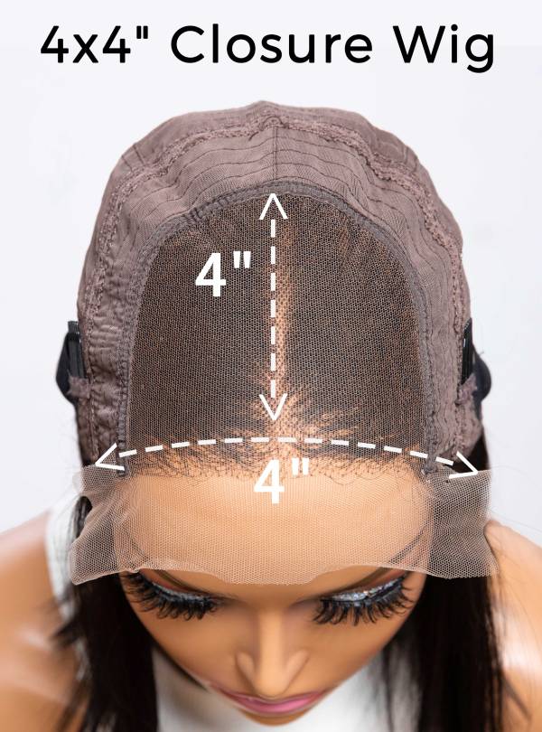 200% Natural Black Staight Bob Lace Front Wigs-Beyou001_1