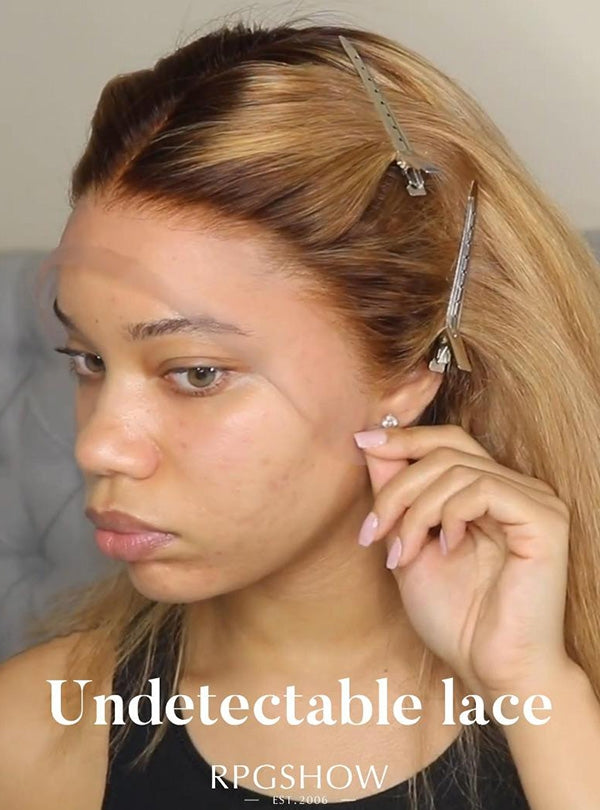 Anthony Cuts Layered Straight Honey Blonde with Highlights 10x6 Lace Closure Wig - AnthonyCuts036