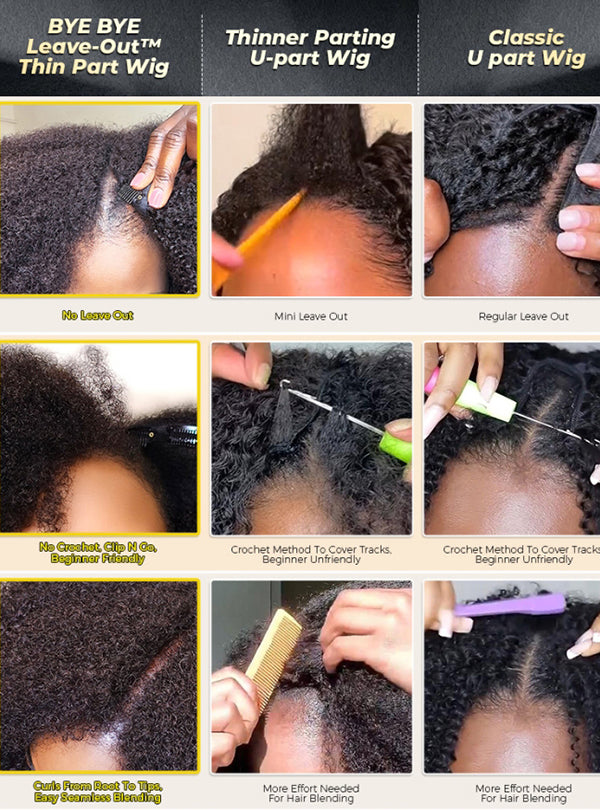 Coily & Curly BYE BYE Leave-Out Thin Part Wig