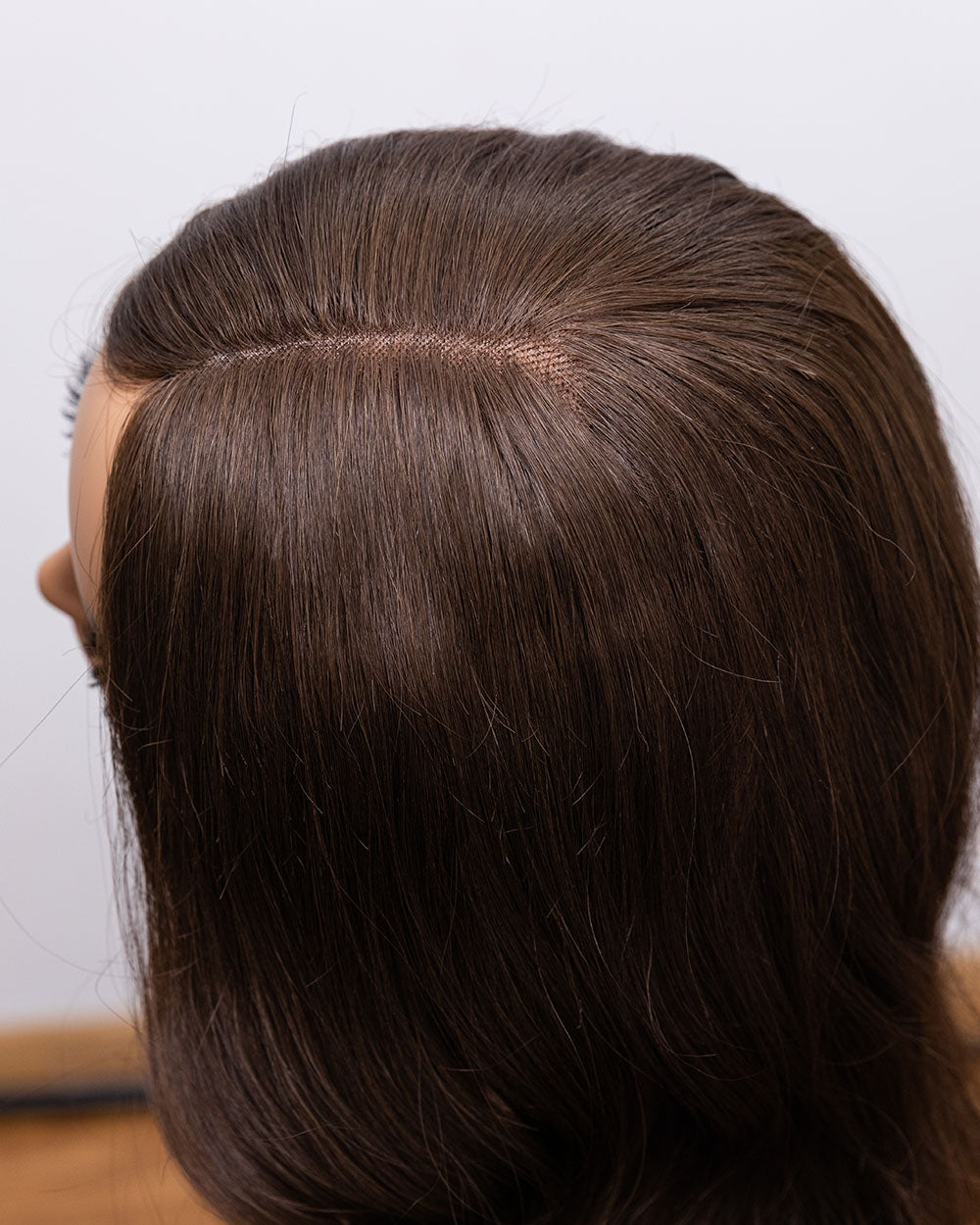 Brown Highlights 9x9 Mono Top / Chinese Virgin Hair Topper - TLW003