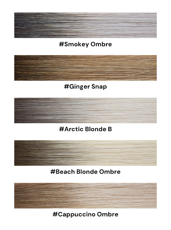 40 Stück – 100 g burmesisches Echthaar, klassische Tape-In-Extensions, helle Farbe