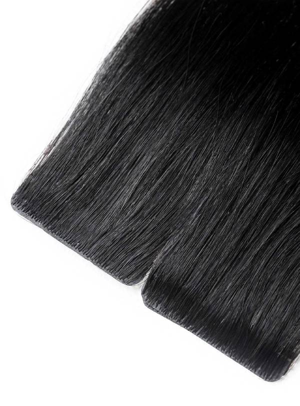 40pcs-100g Invisible Skinweft Burmese Virgin Hair Tape In Extensions-Dark Color