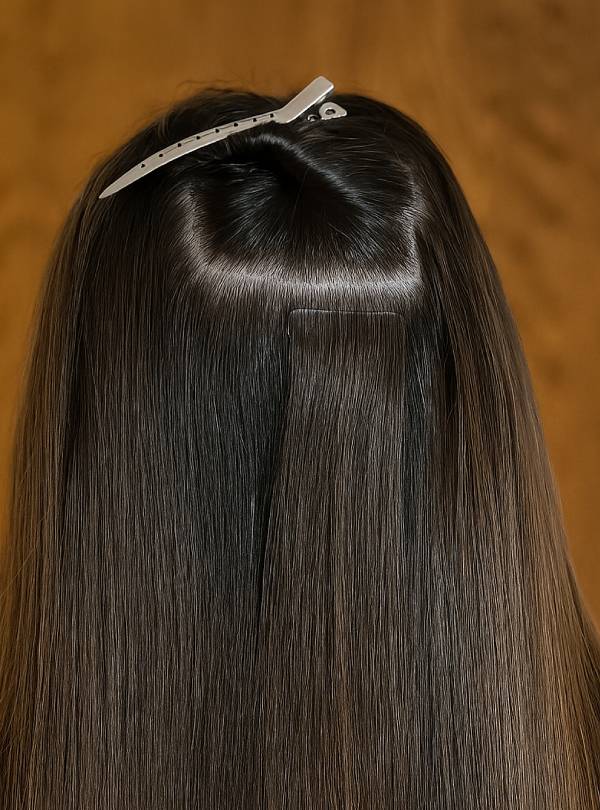 40pcs-100g Invisible Skinweft Burmese Virgin Hair Tape In Extensions-Dark Color