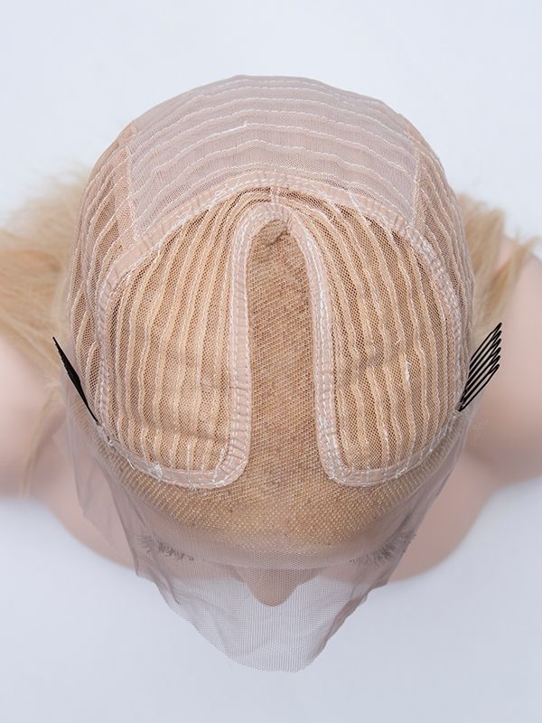 Lace Front T Part Dyeable Blonde Human Hair Wig