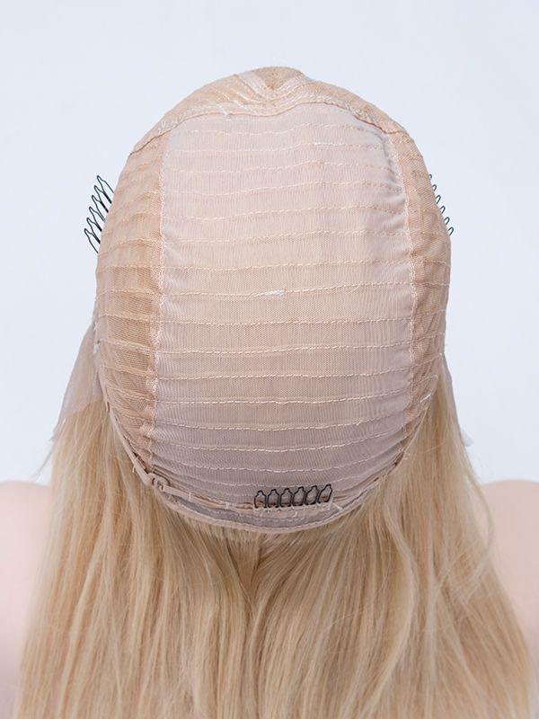 Lace Front T Part Dyeable Blonde Human Hair Wig