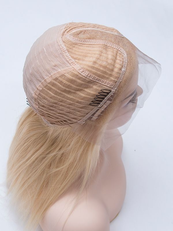 Lace Front T Part Dyeable Blonde Human Hair Wig