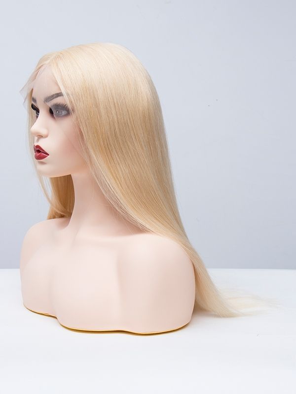 Lace Front T Part Dyeable Blonde Human Hair Wig