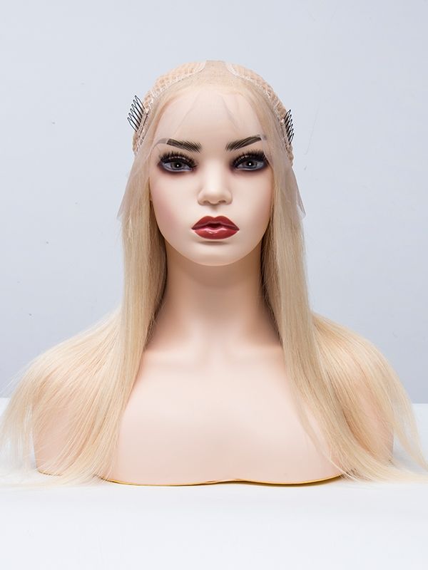 Lace Front T Part Dyeable Blonde Human Hair Wig