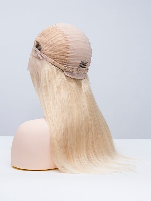 Lace Front T Part Dyeable Blonde Human Hair Wig