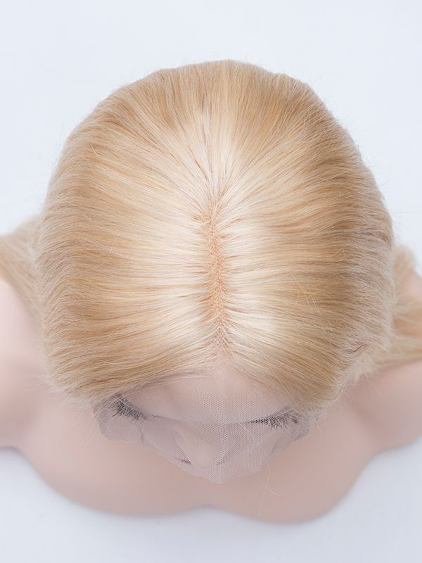 Lace Front T Part Dyeable Blonde Human Hair Wig