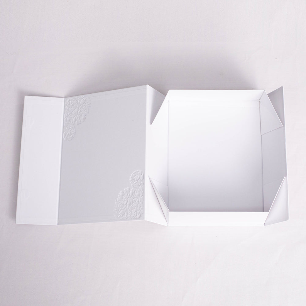 Custom Magnetic Box with Sculpted Embossing for Hair Extensions