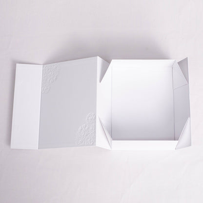 Custom Magnetic Box with Sculpted Embossing for Hair Extensions