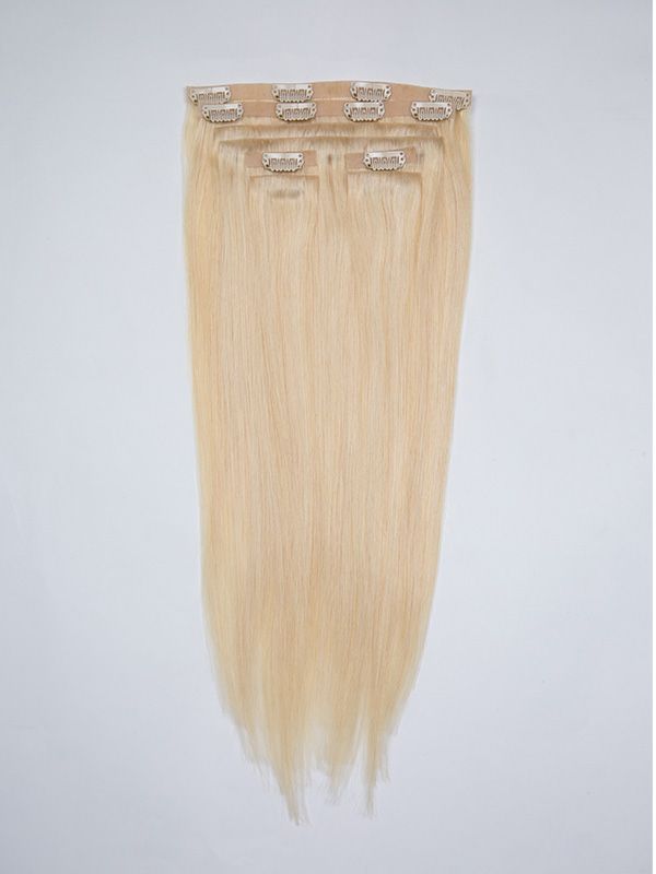 Light Color: Invisible Skinweft Clip In Weft Extensions