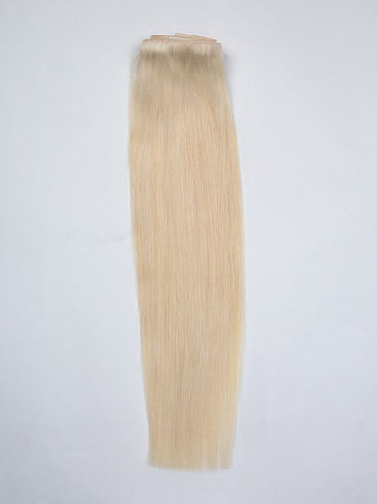 Light Color: Invisible Skinweft Clip In Weft Extensions