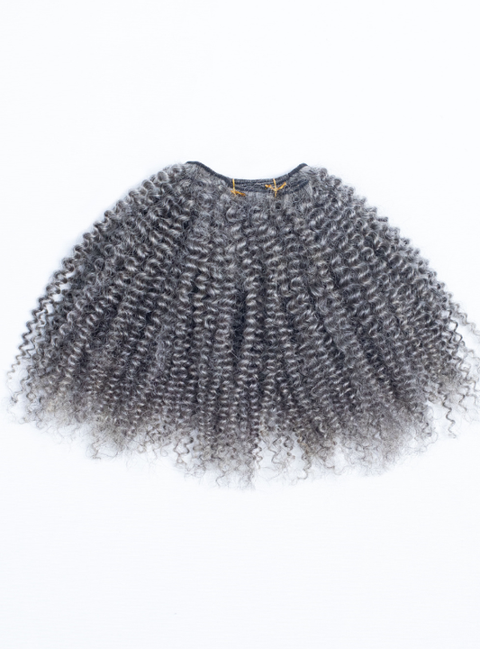 【IN STOCK】SALT & PEPER GREY Curly Bundles Afghanistan Virgin Hair