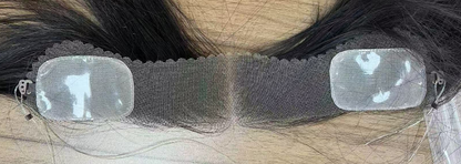 【STOCK UNIT】1.5'' x 10.5'' Frontal Topper / Hairline Topper  / Brazilian Virgin Hair - QZ01