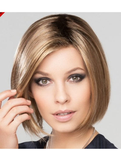 Honey Caramel Bronde Mono Top Parting Lace Front Synthetic Wigs-XYX03