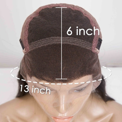 150% 13x6 Natural Black Lace Front Long Straight Wigs-LFS001