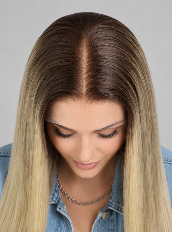(stock unit) 10x6 Lace Front Blonde Ombre Wigs-WL48