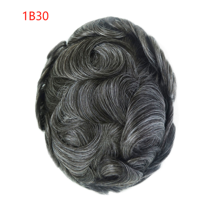 [Stock Unit] Clear Skin Hair - Skin Base Men's Toupee Hair System