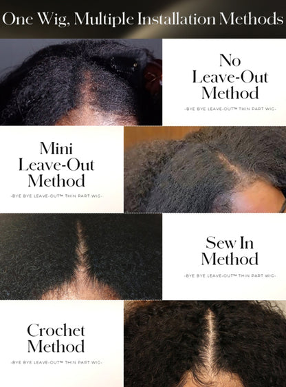 Coily BYE BYE Leave-Out Thin Part Wig