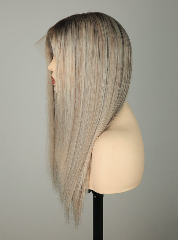 Ash Blonde Highlights Toppers Chinese Virgin Hair - TLW006