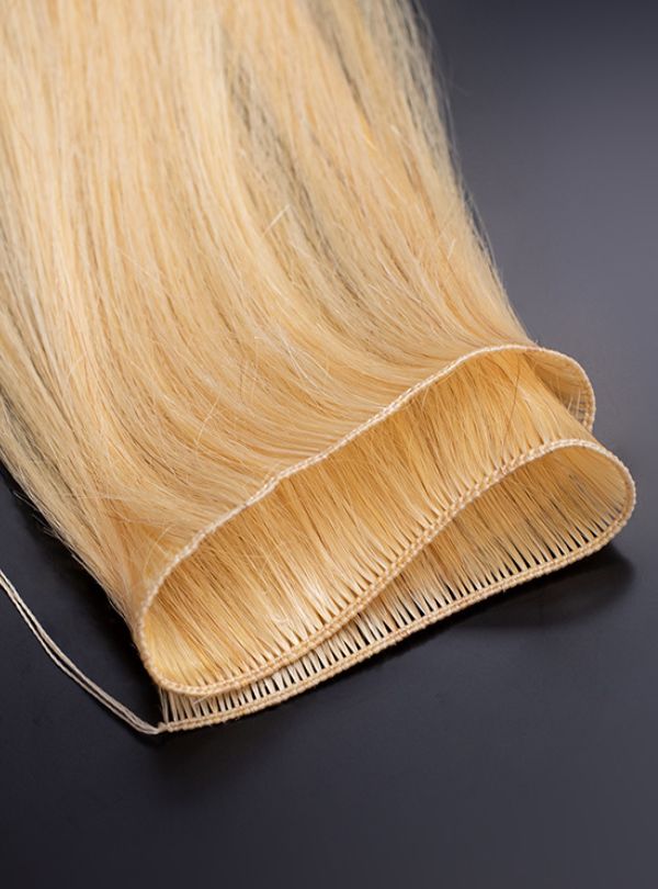 Dark Color: Brazilian Virgin Hair 100g Hand-Tied Weft Extensions