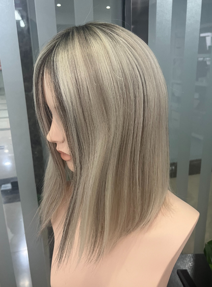 Ash Blonde Highlights Toppers Chinese Virgin Hair - TLW0266