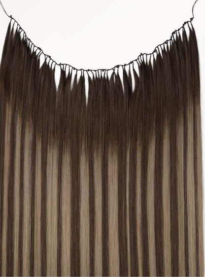 Ombre / Highlight Color: Brazilian Virgin Hair Feather Weft Extension