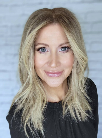 Ash Beige Blonde Highlights Toppers Chinese Virgin Hair - TLW0267
