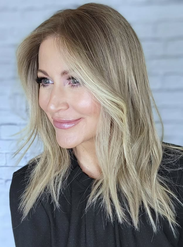 Ash Beige Blonde Highlights Toppers Chinese Virgin Hair - TLW0267