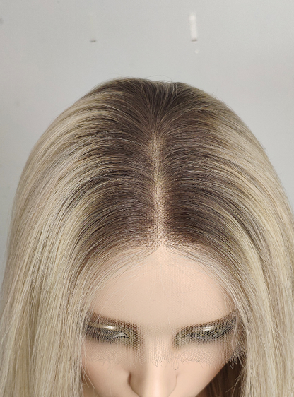 (Modèle en stock) Perruque Balayage Blond Champignon 13x6 200% - Sofiathewigstylist005