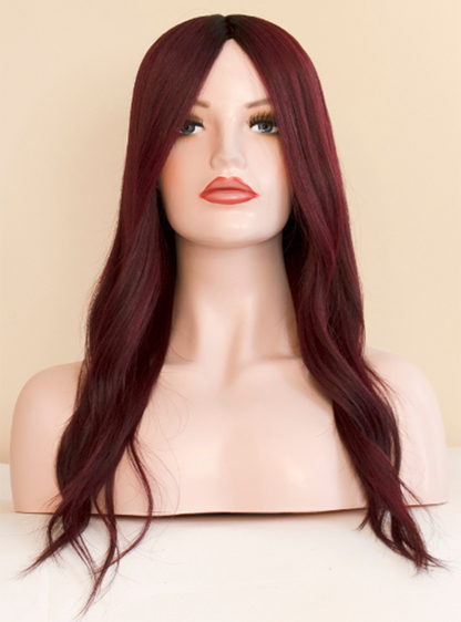Off Black Burgundy Ombre Toppers Chinese Virgin Hair - TLW018