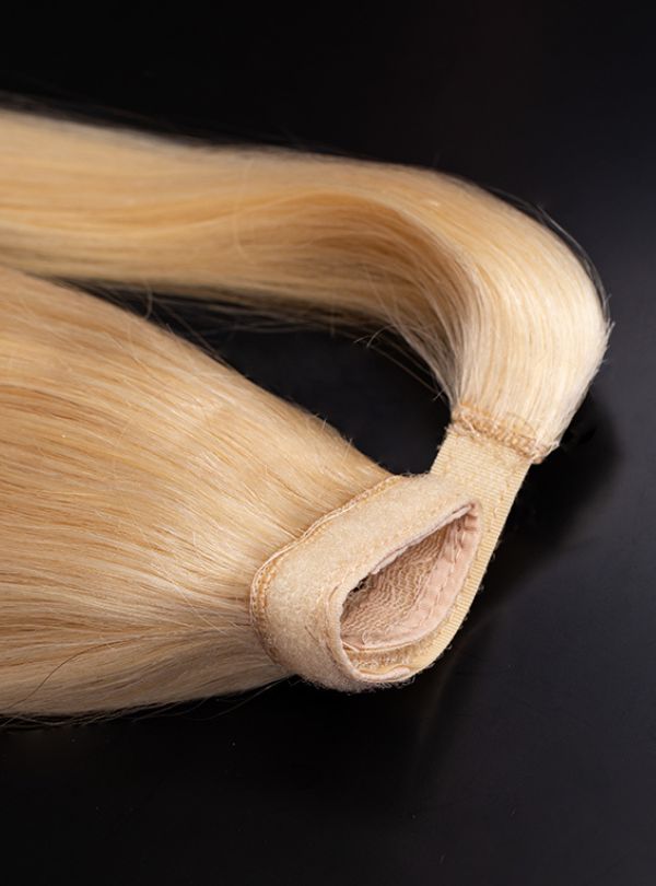 Chinese Virgin Hair Wrap-Around Ponytail Extensions-Light Color