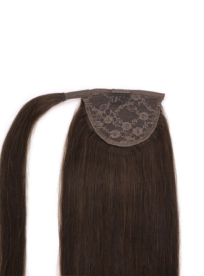 Chinese Virgin Hair Wrap-Around Ponytail Extensions-Dark Color