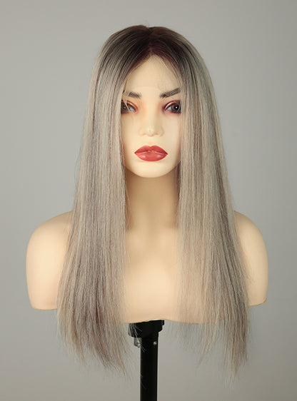 Ash Blonde Highlights Toppers Chinese Virgin Hair - TLW006