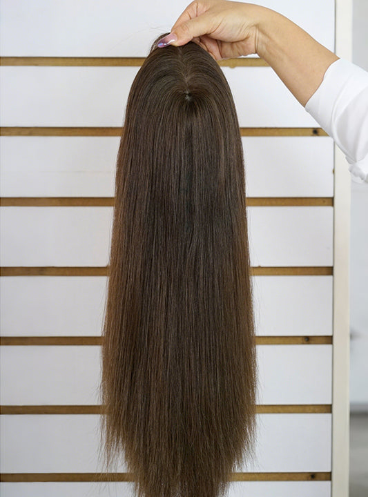 Dark Brown Toppers Chinese Virgin Hair - TLW009