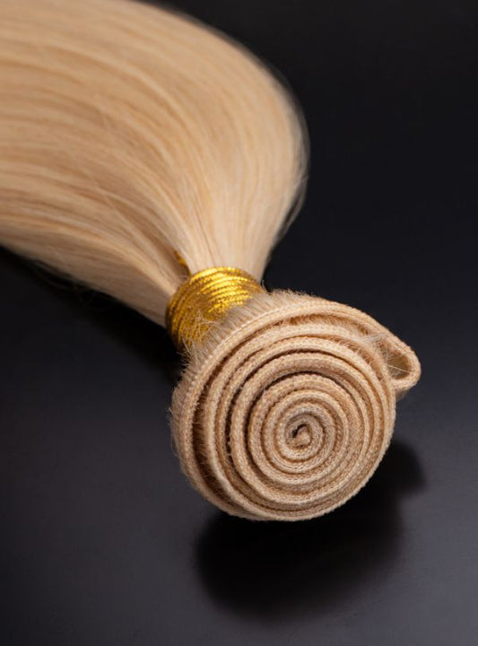 100g Machine Made Chinese Remy Hair Weft Extensions-Light Color