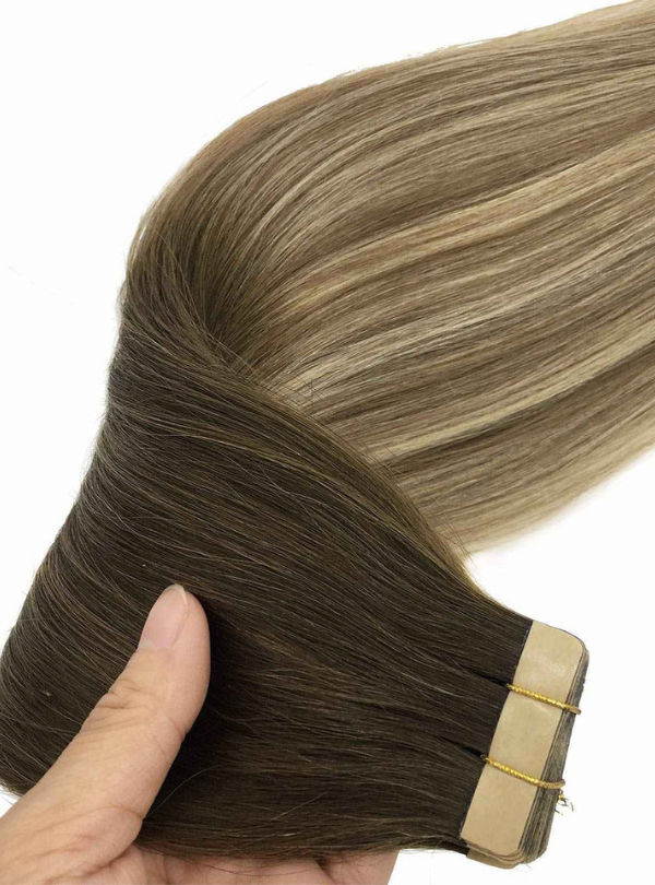 Ombre / Highlight Color: Chinese Virgin Hair 100g Classic Tape In Extensions
