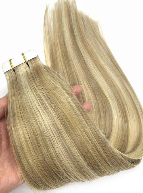 Ombre / Highlight Color: Chinese Virgin Hair 100g Classic Tape In Extensions
