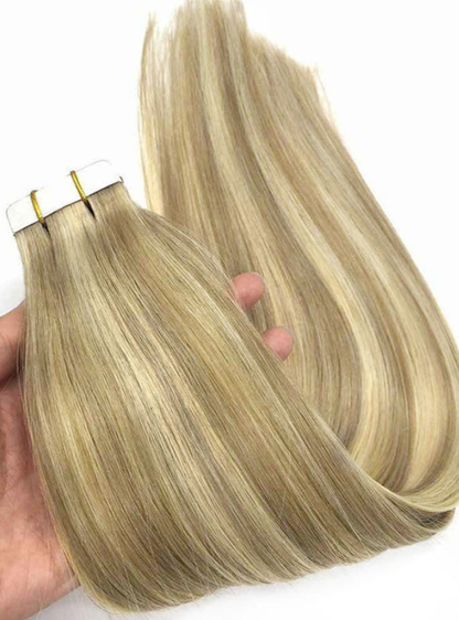 Ombre / Highlight Color: Chinese Virgin Hair 100g Classic Tape In Extensions