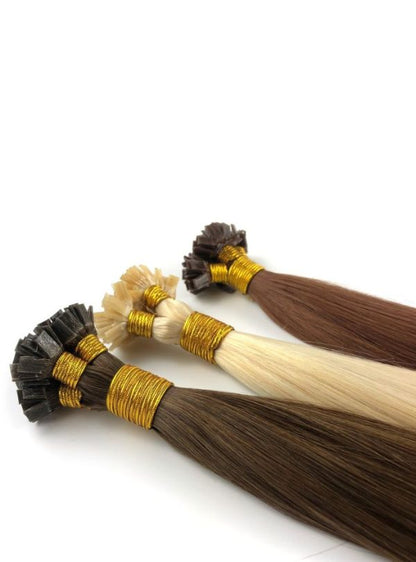 25g Chinese Remy Hair flat-tip Extensions-Light Color