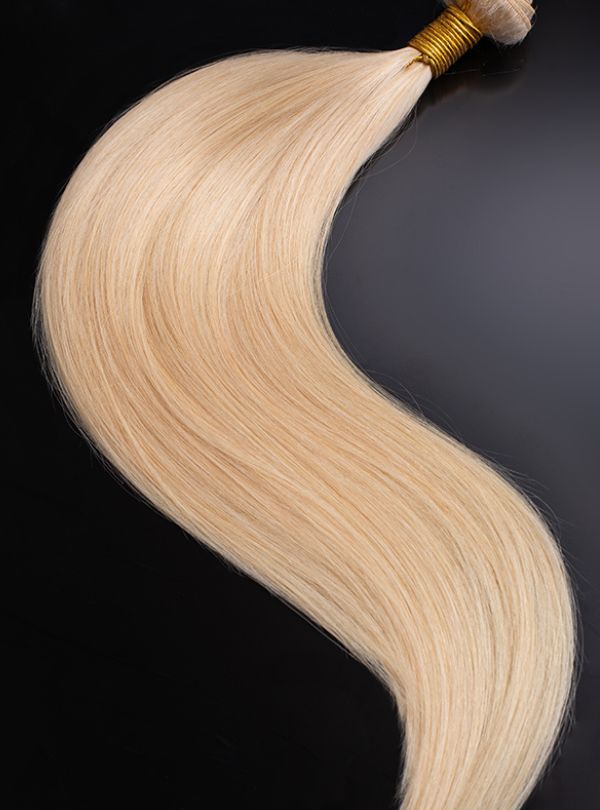 Extensions de cheveux vierges chinois 100 g, tissées à la machine - Couleur claire