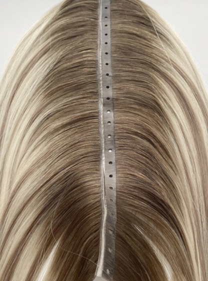 Ombre / Highlight Color: Afghanistan Virgin Hair Invisible Hole PU Butterfly Weft Extension